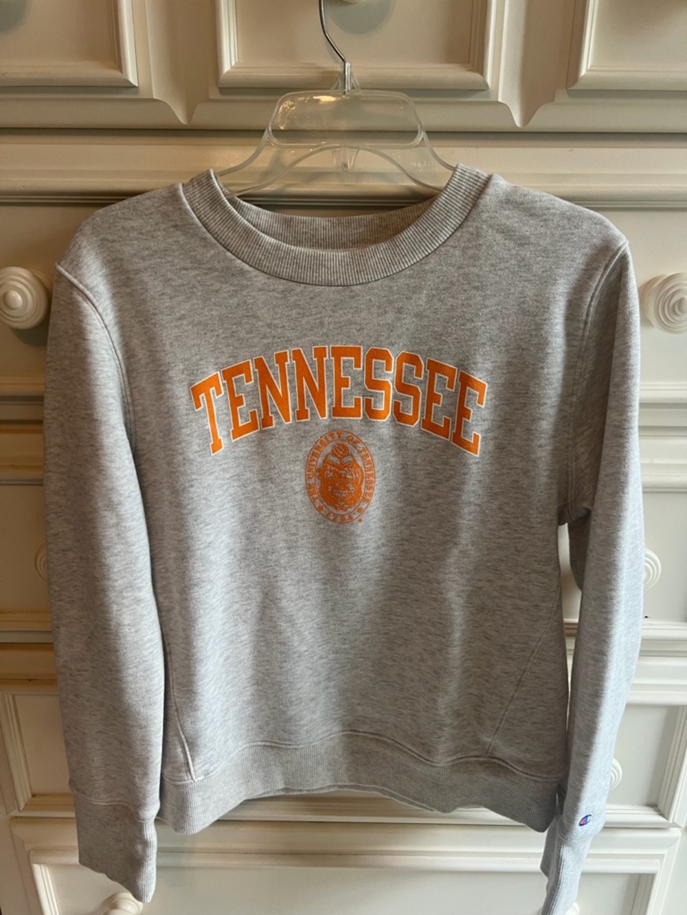 Champion Gray Sweatshirt with Orange Tennessee Logo
